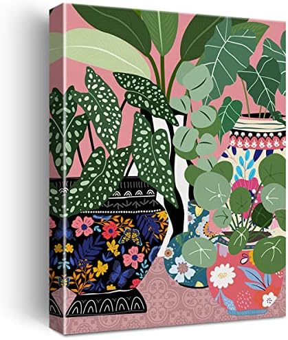 Moiol Антични Вази Ботаническата Платно на Стенно Изкуство, Домашен Плакат с Принтом Растения В Рамката на 12x15 См Картина за Украса