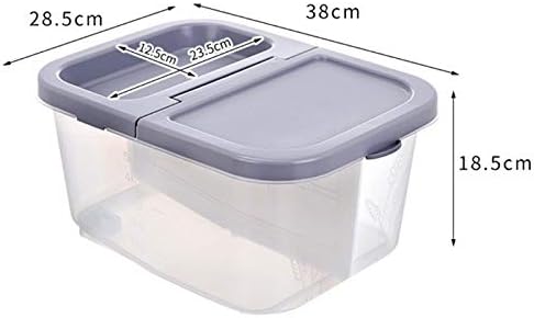 XJJZS Кутия за съхранение на ориз Кофа за съхранение на ориз Многофункционален Разделени Кутия за съхранение на ориз, Юфка, Кофа за съхранение
