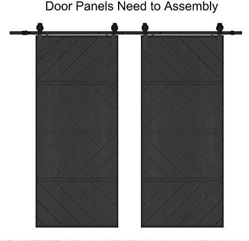 Разтегателна вратата на хамбара BARNER HOME 72 (двойна 36) x 84, МДФ с водоустойчива повърхност, монтаж със собствените си ръце, Предварително просверленная Врата печка хамб