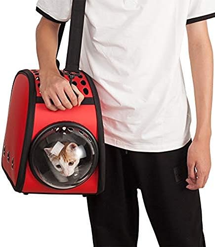 Чанта за домашни любимци SCDCWW - Окачена конструкция за кученца, двустранен вход, защитни функции и възглавница за подкрепа на гърба за пътуване, туризъм, използване ?