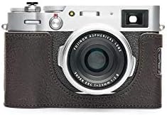 Калъф за фотоапарат Fujifilm X100V, BolinUS Ръчно изработени От Естествена Кожа, Половината от своята практика за фотоапарат Калъф за фотоапарат