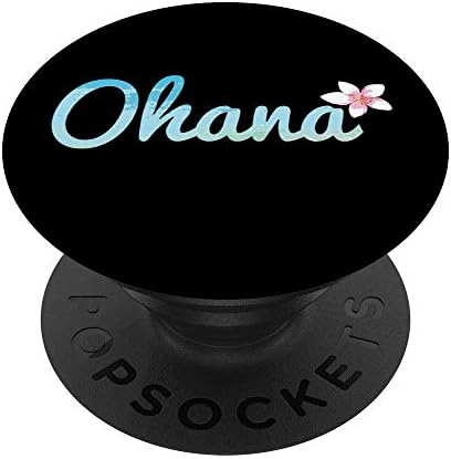 Ohana Синята Акварел с Розова Плюмерией PopSockets PopGrip: Замяна дръжка за телефони и таблети