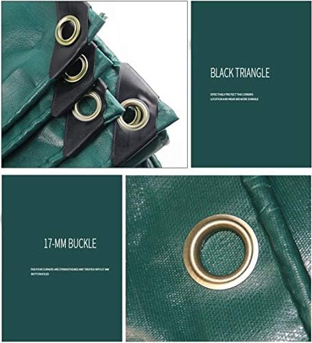 Дебел Брезент Платно Водоустойчив Зелена Мушама Брезент PVC Материал Външния калъф за къмпинг, Водоустойчив и защитен от uv 530 г/м2 Дебелина 0,45 mm (Цвят: зелен, размер: 2 ?