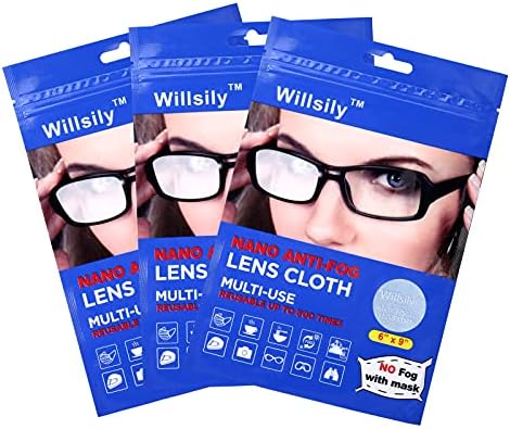 За многократна употреба, кърпички за обективи Willsily Anti Fog Cloth за очила с AR покритие и всички видове покрития за