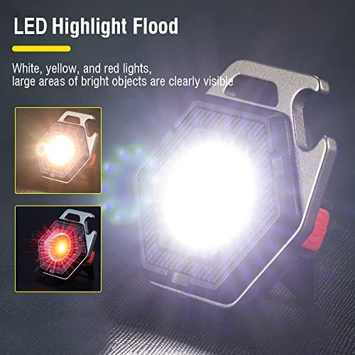 Малка led фенерче NGOKPYD, светъл Акумулаторна фенерче-ключодържател с 500 Лумена, 8 режима на осветление, мини-фенерче Сполучлив