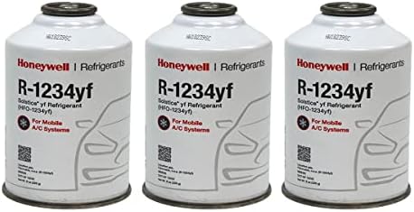 ZeroR® - R1234YF само уплътняващи хладилен агент Honeywell R1234YF 3 бутилки с етикет за поддръжка