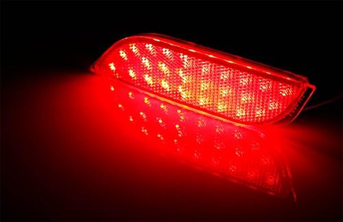 iJDMTOY Червени лещи 26-SMD led бамперные рефлектори, Съвместими с Subaru 2008-14 WRX/STI, 08-up Impreza, 13-up XV Crosstrek, изпълняват функция