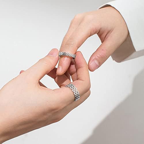 Подходящи пръстени-Обещания за Двойки, Комплекти, Брачни халки, за Него и Нея, Регулируеми Пръстени за Приятелство, Подарък