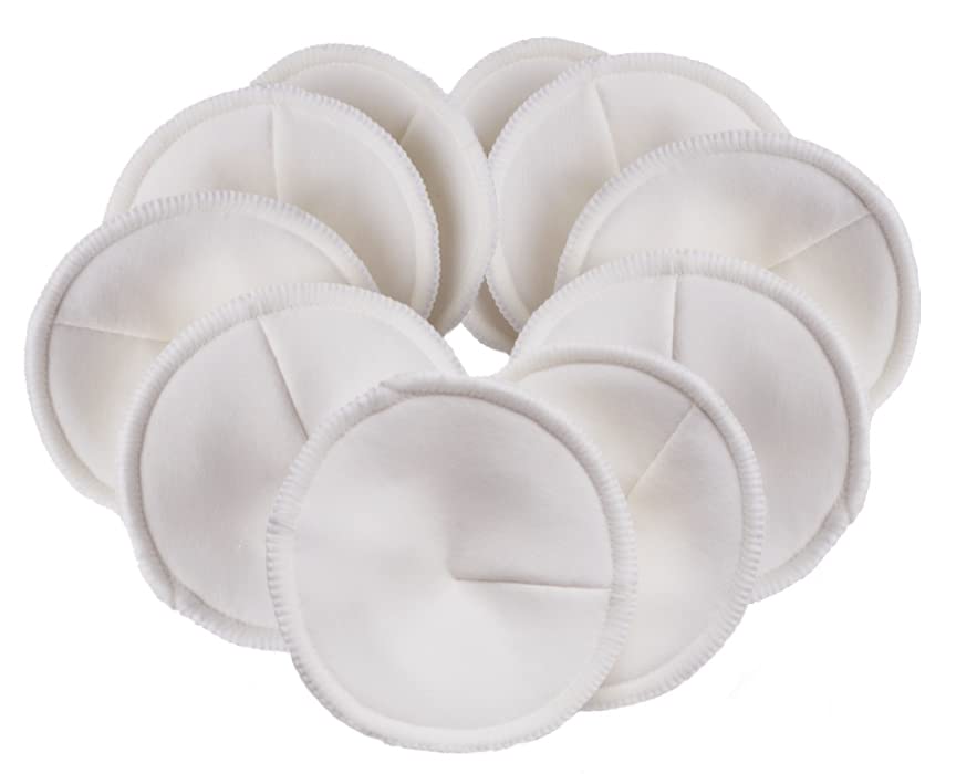Миещи се уплътнения за хранене от Органичен памук - PureTree за Многократна употреба тампони за кърмене диаметър 4,5 инча (опаковка от