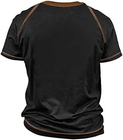 DuDubaby Мъжка Тениска В Ретро стил С Писмото Принтом, Ризи с Къс ръкав и кръгло деколте, Върхове