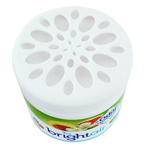 BRIGHT Air BRI 900133 Средство за отстраняване на миризма Супер, Бяла праскова и цитрусови плодове, 14 грама, на височина 4,5 инча, ширина 7,75 инча (опаковка от 6 броя)