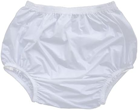 Пластмасови Панталони за възрастни от Незадържане на Урина, Нощни Шорти, Мъжки и Женски Памперси Бял Цвят (Размер: Среден)
