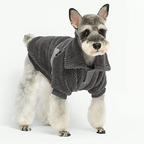 Топло Шерп-Палто за кучета с Светоотражающей Ивица, Зимни Дрехи за Малки Кучета, Пуловер с висока Воротом за Домашни Любимци,