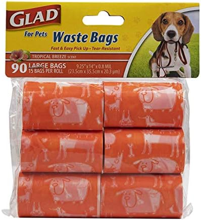 Радвам се за домашни любимци, Много Големи Роли Попълване торбички за кучешки отпадъци с аромат на тропически бриз, Пакети за Какашек
