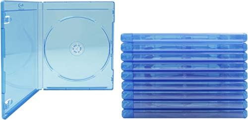 (10) Сини калъфи за Blu-Ray-дискове - кутии за DVD капацитет за 1 диск - с дебелина 12 мм - BRBR12BL