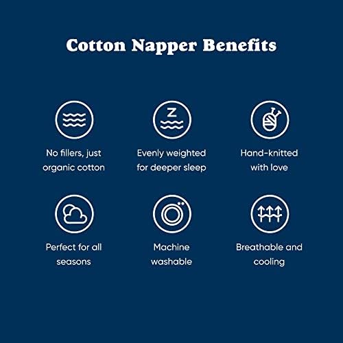 Утяжеленное одеяло ръчно плетени Bearaby Napper от органичен материал за възрастни - Плътно трикотажное одеяло - Устойчиво, дышащее - Може да се пере в машина за удобство н