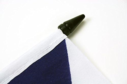 ФЛАГ AZ Ланкашър Нов Настолен Флаг на окръг 5 x 8 - Ланкашир - Англия Тенис на Флаг 21 х 14 см - Черна Пластмасова пръчка и основа