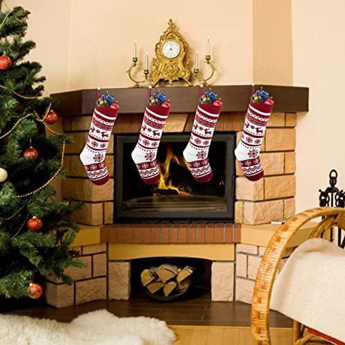 Стъклени Стенни Декорации 18 инча Коледна Украса Коледен Чорап Чанта терлици Голям Коледен Чорап Чанта с Висулка Bobble Автомобил