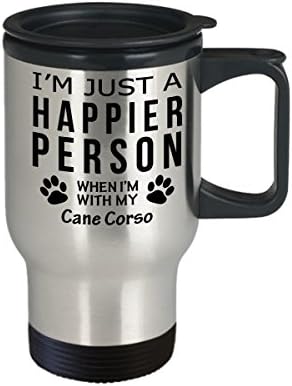 Кафеена Чаша За Любителите на кучета В Пътуване - Щастлив Човек С Cane Corso - Подаръци За спасението на Собствениците на Домашни Любимци