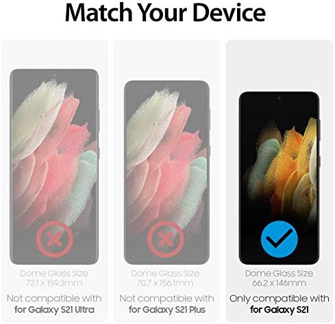 [Купольное кристал] Защитно фолио за дисплея на Samsung Galaxy S21, закалено стъкло с извити ръбове Full HD Clear 3D [най-Доброто решение за отнемане на ултразвукови на пръстови от?