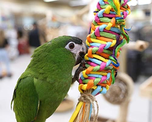 Измельчаемая играчка-папагал Rainbow Weave (изберете размер) (средно)