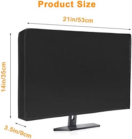Водоустойчив, Прахоустойчив калъф за монитор на компютъра, Luxiv Черно пълен размер Калъф за екрана на компютъра с Антистатическим LCD дисплей-Копринена
