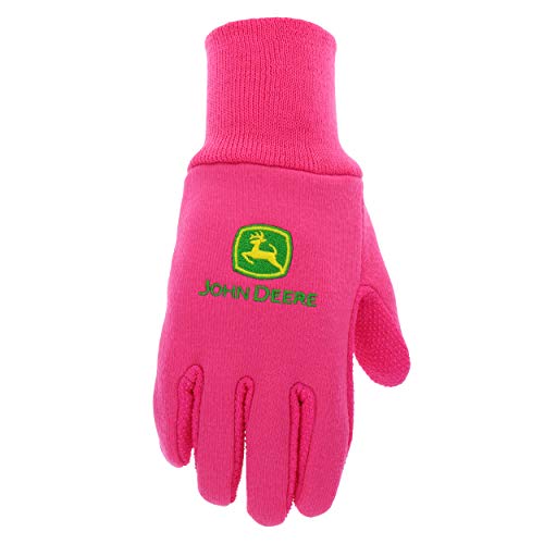 Ръкавици от Джърси John Deere JD00003 - Дамски Ръкавици от Джърси с тегло 10 грама, на Китката от Рубчатого Трико, Полиестер / Памучен Плат, Директен палеца, розов