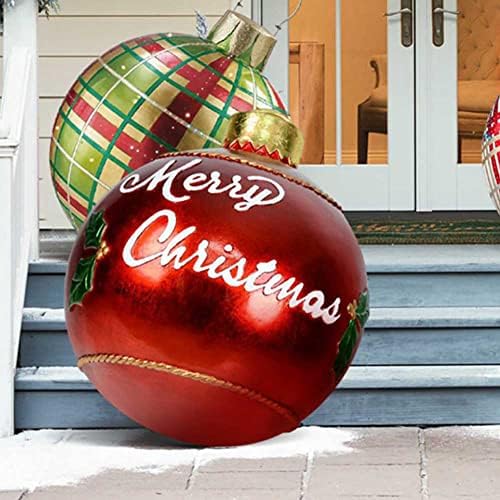 Коледен Надуваем Балон, 23,7 Гигантски PVC Коледни Надуваеми Топки с Украса, Коледни Украси за Празника На Открито, на Закрито, В Двора,