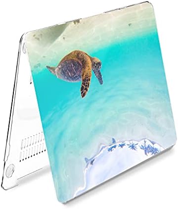 Твърд калъф Lex Altern е Съвместим с MacBook Air 13 Mac Pro 15 инча Retina 12 11 2020 2019 2017 2018, калъф за пътуване, Тъчпад, Женски Годишен лаптоп с принтом Морска момиче-Костенурка, сладки Си?