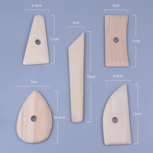 Houchu 5 Бр. Комплекти инструменти за извършване на Ребрата Керамика Дървени Инструменти За Производство на Керамика, Фаянс