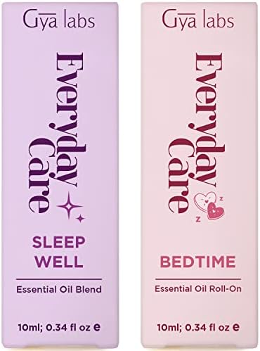 Набор от етерични масла Sleep Well Essential Oil Roll On и Преди лягане - Набор от Етерични масла Чисто Терапевтичен клас - 2x10 мл - Gya Labs