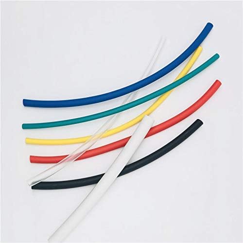 1 Метър 5 мм-180 мм Свиване тръба, термоусаживаемая, 7 цвята, комплекти проводници за тайна тръби 2: 1 (Цвят: бял, вътрешен диаметър