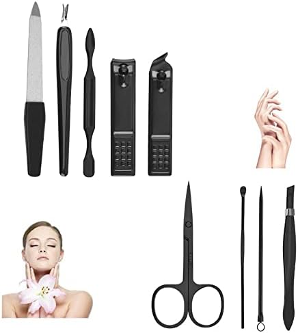 Комплект клещи за нокти LUKEO от неръждаема стомана, Ножици, Пинсети, Ушна Пръчка, Многофункционален Набор от инструменти