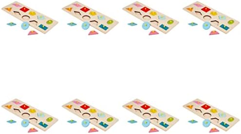 TOYANDONA 8 комплекта Геометрична Дървена Дъска за Деца, Образователна Играчка за Обучение Мач, Когнитивна Форма на фигури за деца от най-Ранна Възраст, Забавна за преду