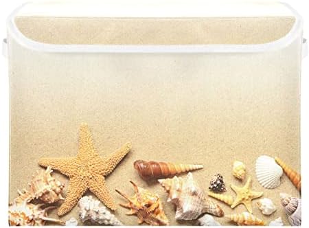 innewgogo Морска звезда Миди Плажни Кутии за съхранение с Капак за Организацията на Кошница-Органайзер с Капак с Дръжки От плат