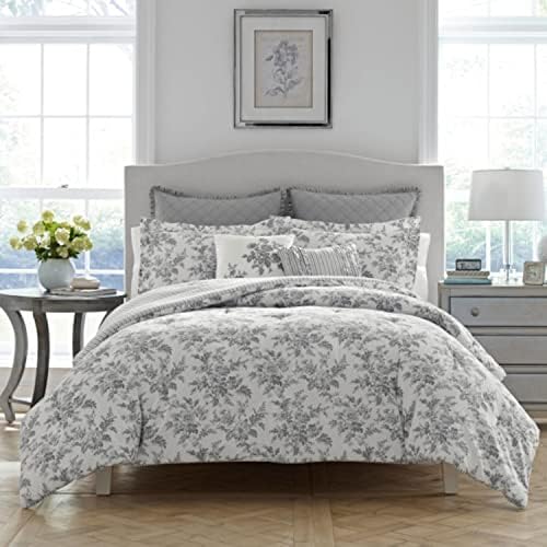 Комплект стеганого одеяла Laura Ashley Home - Queen, двустранно памучно спално бельо, включва в себе си завивки в тон с допълнителни