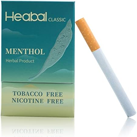 Билкови цигари HEABAL - Без никотин и тютюн (5 опаковки / 100 цигари) Аромат: Ментол