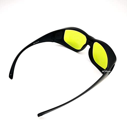 MCWlaser Лазерни сигурните защитни очила очила 190-440 и 780-900 нм, 900-1100 нм, 10600 nm Типични за 355 nm 405 nm 808 nm, 810 nm 980 нм 1064 nm 1085 нм 10600 nm Тип усвояване на ЕП-17 Стил на 9