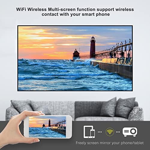 n/a Ga828 на цял екран за проектор с резолюция 1920x 1080p Projetor WiFi Android 9,0, видео домофон за смартфон, led 3D домашно кино, кино (Цвят: версията за Android)