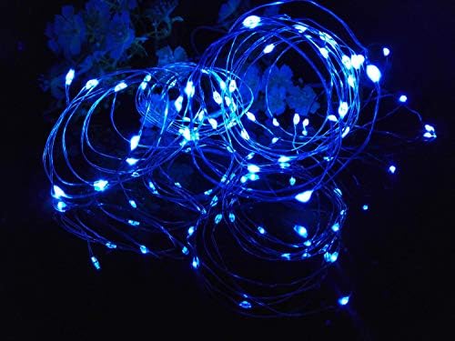 Viewpick 10 фута (3 м) 30 светодиоди Сини Приказни Светлини Сребърни Телена Гирлянди AA Батерии Led Гирляндный Звездната Светлина