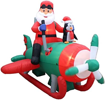 Два комплекта бижута за Коледно парти, включително анимирани надуваеми пингвините Дядо Коледа е с дължина 8 метра със самолет и надуваеми украшения