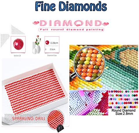 Комплекти за Рисуване с диаманти за възрастни, Black Dragon Diamond Art Kids Начинаещи САМ 5D Paint by Numbers, Големи Кръгли
