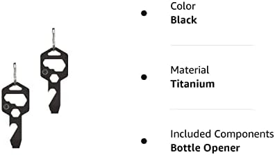 Ключодържател-мультитул CLOSS 8 в 1 от Титан - Отварачка за бутилки, Отвертка и Гаечен ключ (2, Черен)