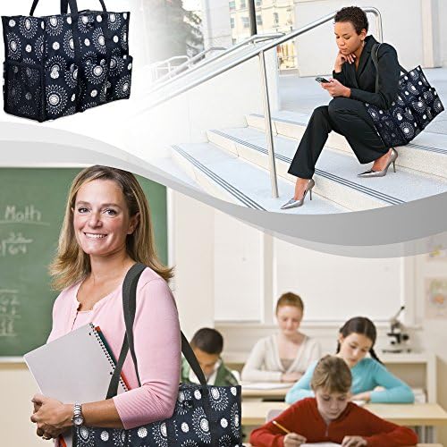 Универсална чанта-тоут Pursetti с джобове и отделения - Идеална чанта-тоут за медицинска сестра, Учителка, работни чанти за жени и чанта-тоут