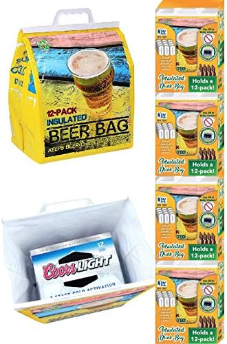 За многократна употреба Изолиран Пакет за напитки Jay Bags Beer 12 Pack, Жълт
