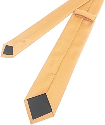 Мъжки комплект тесни вратовръзки AIMENGWU, Черно Монофонични Вратовръзка 2,35 инча (6 см) и Набор от носа шалове За мъже