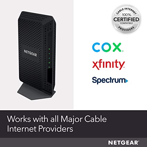 Кабелен модем NETGEAR CM600 - Съвместим с всички доставчици на кабелни услуги, включително Xfinity by Comcast, Spectrum, Cox | за кабел