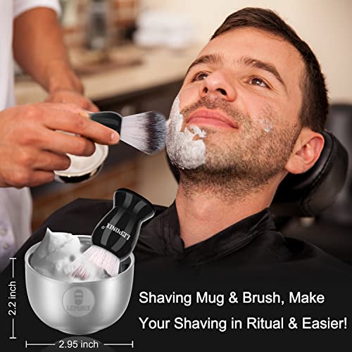 Комплект за бръснене с опасен бръснач, включва в себе си 2 опаковки на сапун за бръснене, самобръсначка с прав нож, крем за бръснене,