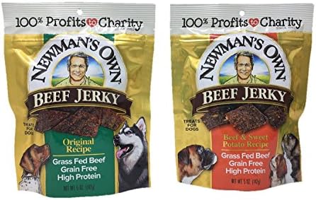 Newman's Own Резки говеждо месо, 2 комплекта Лакомство за кучета, Комплект от 2 вкусове, Оригинална рецепта за рецепта с говеждо и сладки