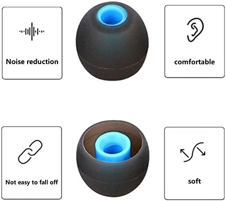 Сменяеми накрайници за слушалки CYADCI Силиконови накрайници за слушалки на Уши гелове са Подходящи както за вътрешно дупки слушалки